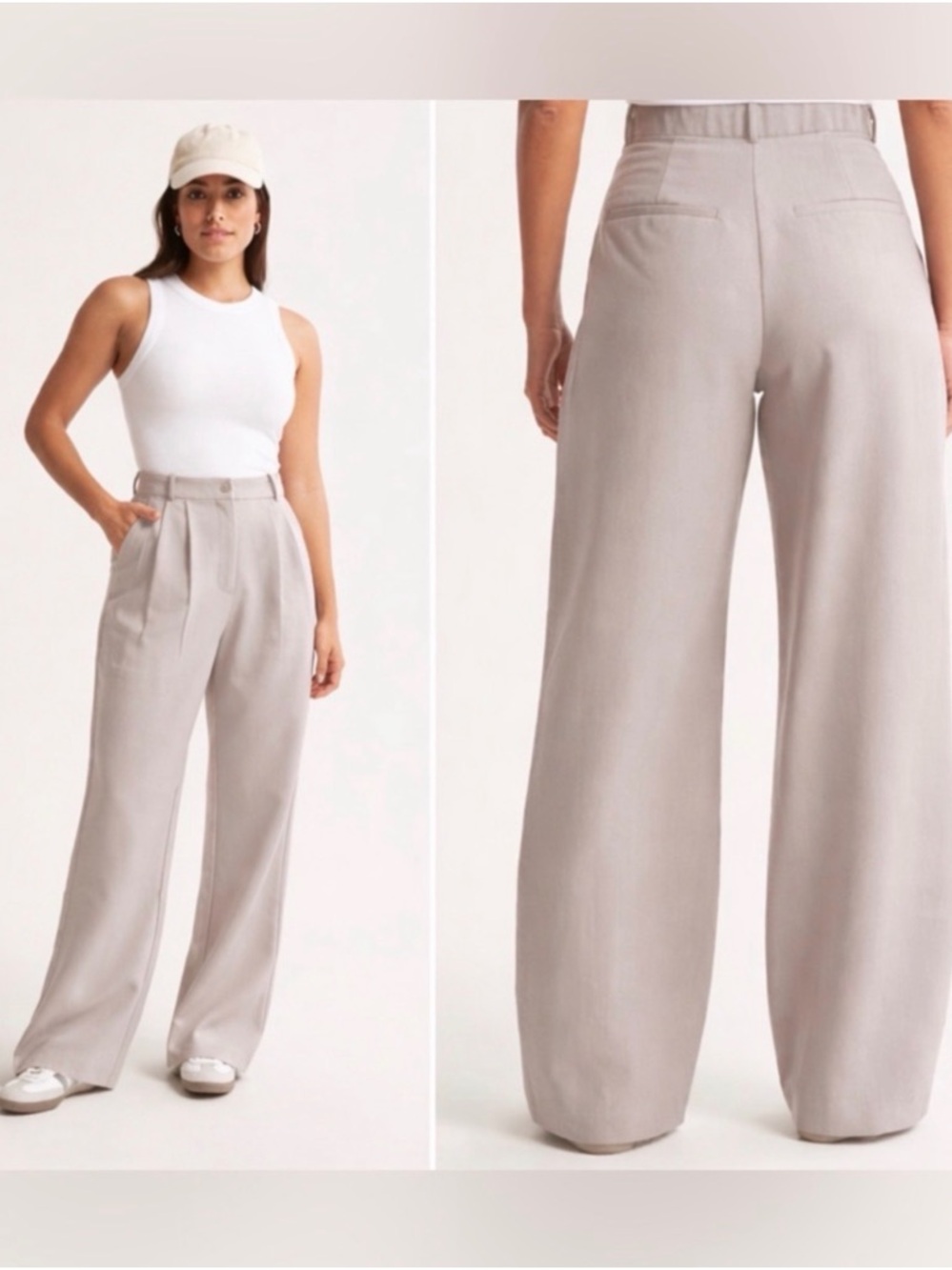 Abercrombie & Fitch Tailored Trousers Dress Pants Tan Khaki Size 27 4 Curve Love
